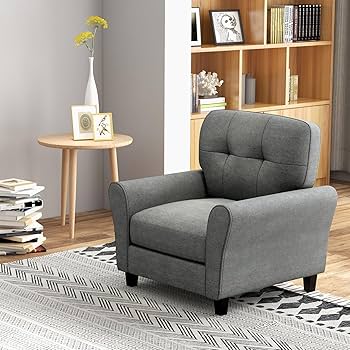 Giantex Modern Mid-Century Accent Chair - Comfortable & Sturdy